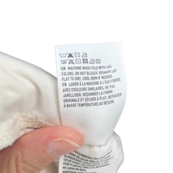 American Eagle Cream Lace Eyelet Smock Cropped Cotton Wide Leg Pant Cottagecore - Picture 9 of 15